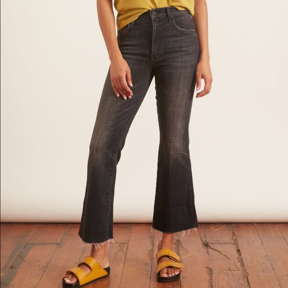 MOTHER Denim The Desperado Ankle Fray Jeans Wash Stargazing Size 26